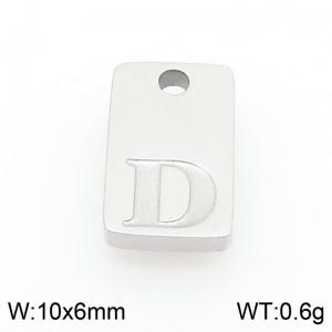 Stainless Steel Accessories Silver Color Letter D - KLJ9784-Z