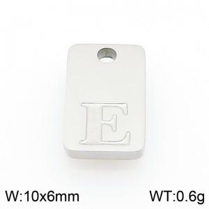 Stainless Steel Accessories Silver Color Letter E - KLJ9785-Z