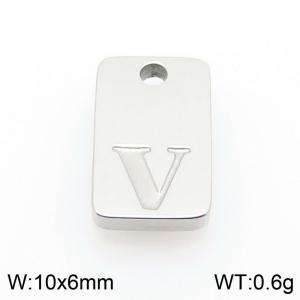 Stainless Steel Accessories Silver Color Letter V - KLJ9802-Z