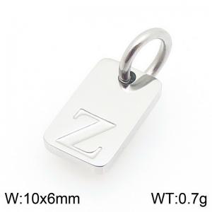 Stainless Steel Accessories Charms Silver Color Letter Z - KLJ9858-Z