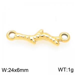 Gold-Plated Stainless Steel Vintage Charm - KLJ9919-Z