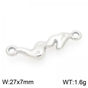 Stainless Steel Seahorse Charm - KLJ9922-Z