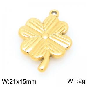 21X15mm Gold-Plated Stainless Steel Clove Charm - KLJ9967-Z