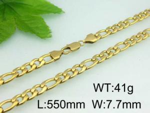 SS Gold-Plating Necklace - KN10291-Z