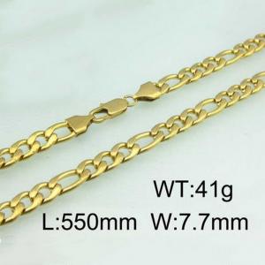 SS Gold-Plating Necklace - KN10291-Z