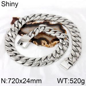 Men's Super Coarse Fashion Cast Polished Hip Hop Steel Necklace Dog Chain - KN10319-D