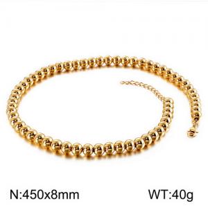 SS Gold-Plating Necklace - KN107087-Z