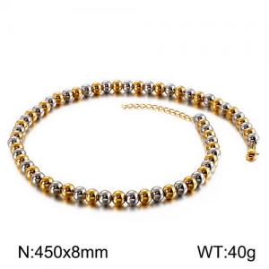 SS Gold-Plating Necklace - KN107088-Z