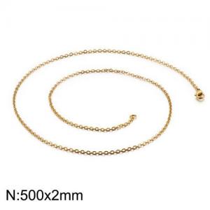 Staineless Steel Small Gold-plating Chain - KN107397-Z