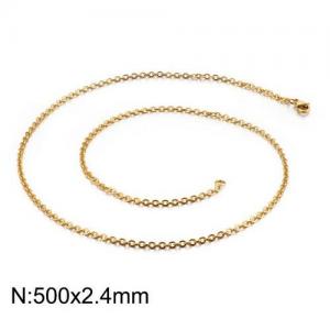 Staineless Steel Small Gold-plating Chain - KN107398-Z