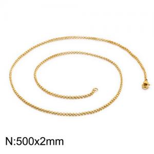 Staineless Steel Small Gold-plating Chain - KN107422-Z