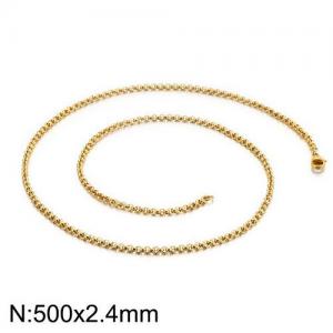 Staineless Steel Small Gold-plating Chain - KN107423-Z