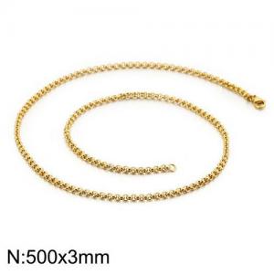 Staineless Steel Small Gold-plating Chain - KN107425-Z