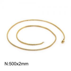Staineless Steel Small Gold-plating Chain - KN107437-Z