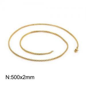 Staineless Steel Small Gold-plating Chain - KN107437-Z