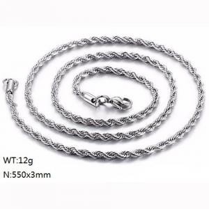 Stainless Steel Necklace - KN107634-K