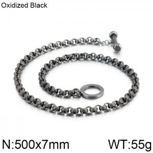 Stainless Steel Necklace - KN107678-KFC