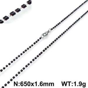Stainless Steel Stone & Crystal Necklace - KN107766-Z