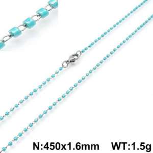 Stainless Steel Stone & Crystal Necklace - KN107790-Z