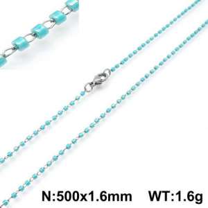 Stainless Steel Stone & Crystal Necklace - KN107791-Z