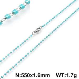 Stainless Steel Stone & Crystal Necklace - KN107792-Z