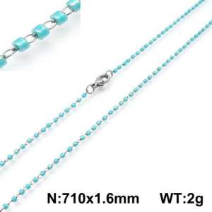 Stainless Steel Stone & Crystal Necklace - KN107795-Z