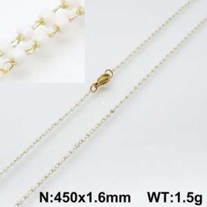 Stainless Steel Stone & Crystal Necklace - KN107811-Z