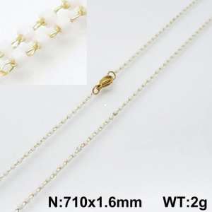 Stainless Steel Stone & Crystal Necklace - KN107816-Z