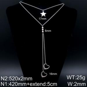 Stainless Steel Necklace - KN107918-Z