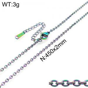 Colorful Plating Necklace - KN107935-Z