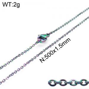 Colorful Plating Necklace - KN107941-Z