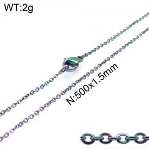 Colorful Plating Necklace - KN107941-Z