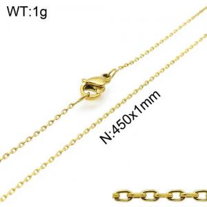 Staineless Steel Small Gold-plating Chain - KN107963-Z