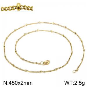 Staineless Steel Small Gold-plating Chain - KN107966-Z