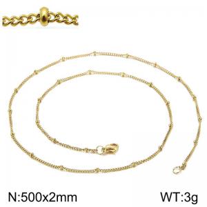 Staineless Steel Small Gold-plating Chain - KN107967-Z