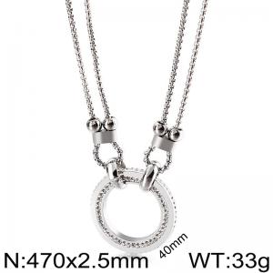 Stainless Steel Stone Necklace - KN108075-Z