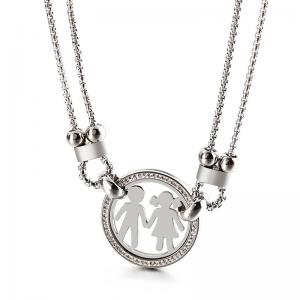 Stainless Steel Stone Necklace - KN108078-Z