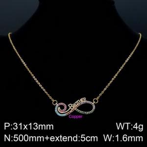 New Style Geometric Stainless Steel Necklace New European and American Style Fashion Necklace Le Fu Necklace - KN108087-Z