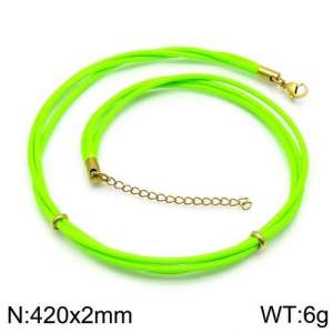 SS Gold-Plating Necklace - KN108136-Z