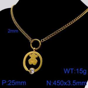 Stainless Steel Stone Necklace - KN108148-ZC