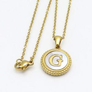 SS Gold-Plating Necklace - KN108310-LB