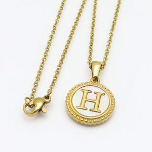 SS Gold-Plating Necklace - KN108311-LB