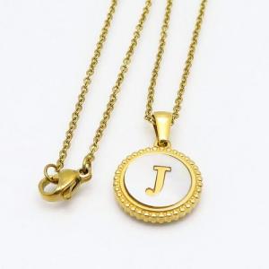SS Gold-Plating Necklace - KN108313-LB