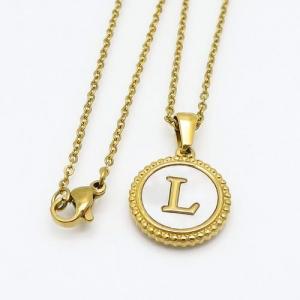 SS Gold-Plating Necklace - KN108315-LB