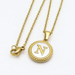 SS Gold-Plating Necklace - KN108317-LB