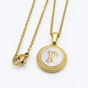 SS Gold-Plating Necklace - KN108319-LB