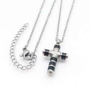 Stainless Steel Black-plating Necklace - KN108940-JE