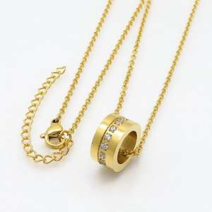 Stainless Steel Stone Necklace - KN108985-JE