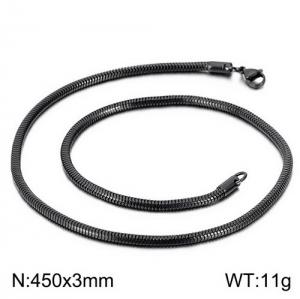 Stainless Steel Black-plating Necklace - KN109615-Z