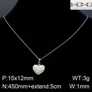 Stainless Steel Stone Necklace - KN109642-Z